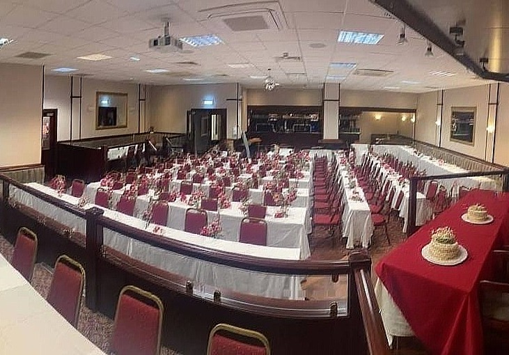 Image of Wilfrid's Club, Longridge function room in wide angle